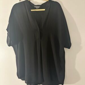 Vince Black silk tunic top